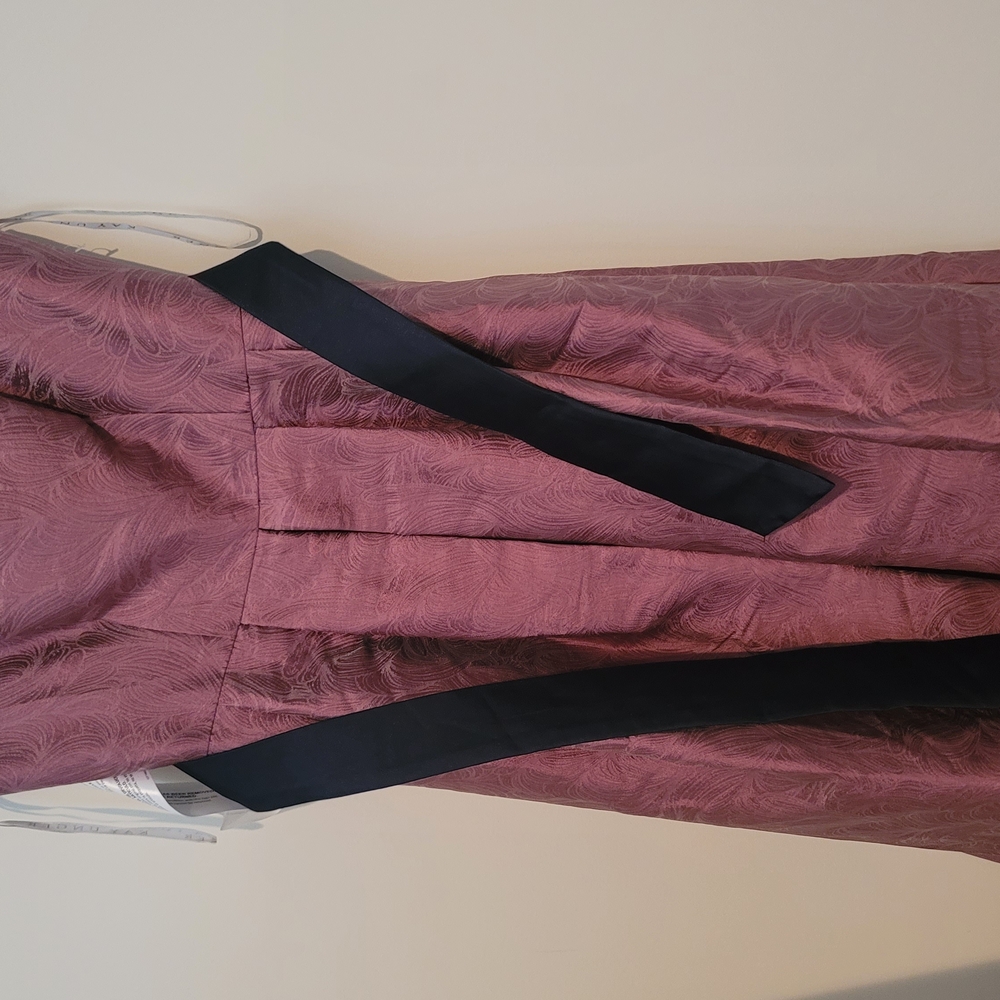 Kay Unger Mauve and Black Maxi Dress